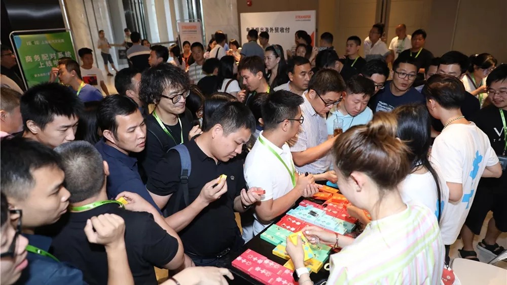 Visitors waiting in lines to try SnowPlus new products