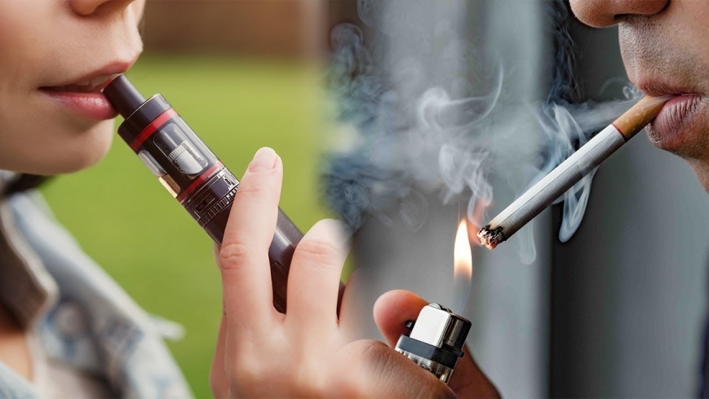 Dual use of cigarettes and e cigarettes leads to a higher health