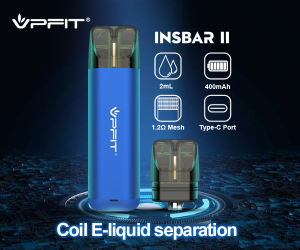 INSBAR II 2ml 400mAh 1.2ohm Type C port, coil e-liquid separation