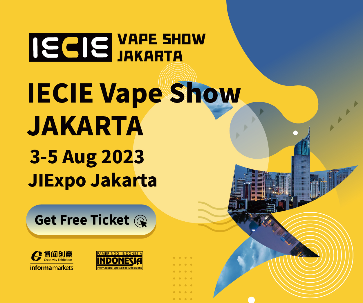 iecie vape show jakarta, 3-5 Aug 2023 JIExpo Jakarta