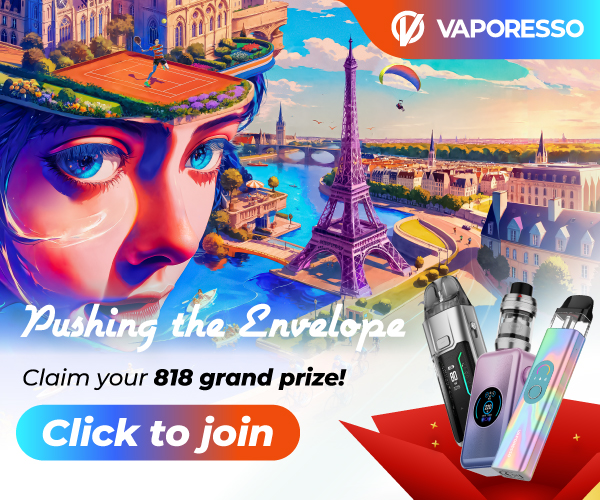 vaporesso, pushing the envelope, claim your 818 grand price