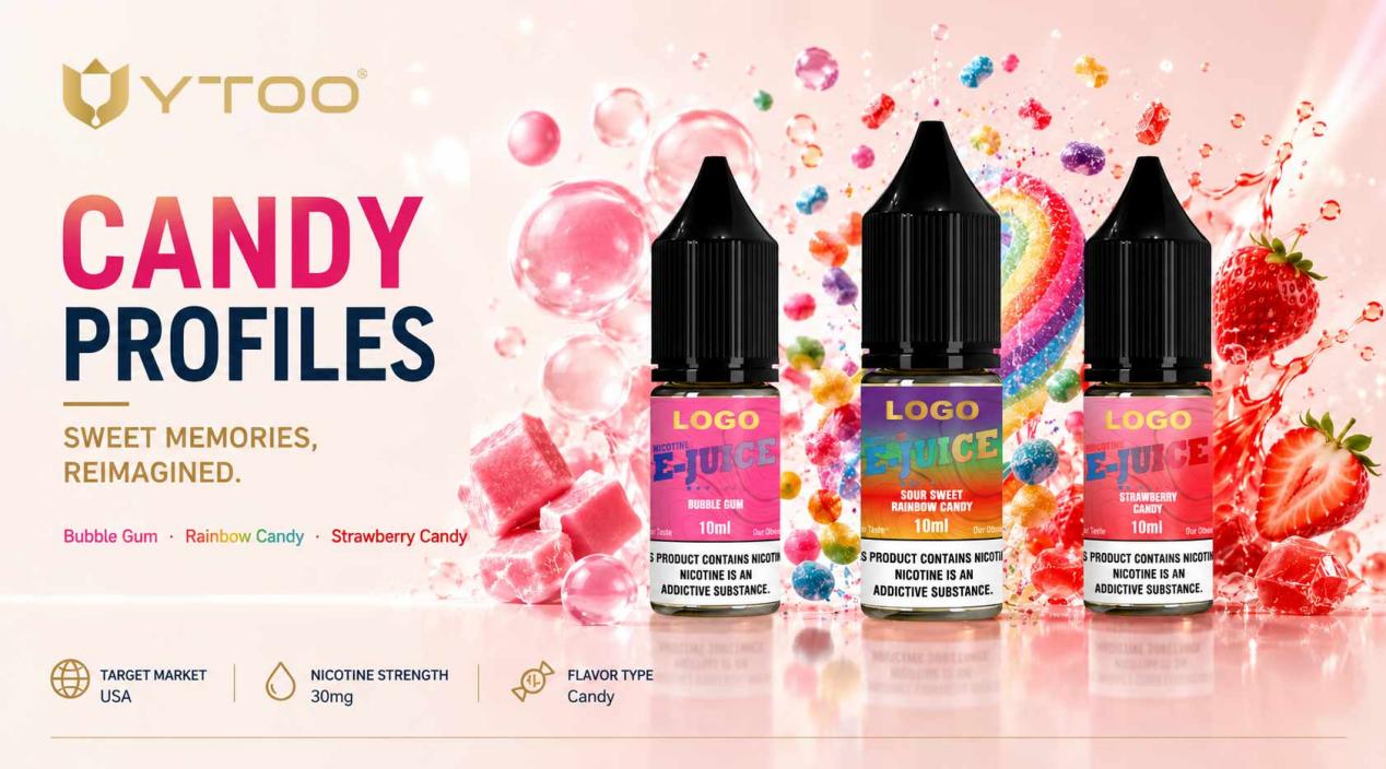 Candy inspired vape flavor profiles